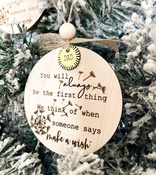 “Make A Wish Christmas” Ornament Memorial Gift - Embellish My Heart