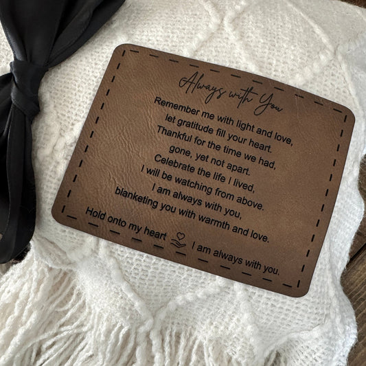 Memorial Blanket | Always with You| Personalized Blanket - Embellish My Heart