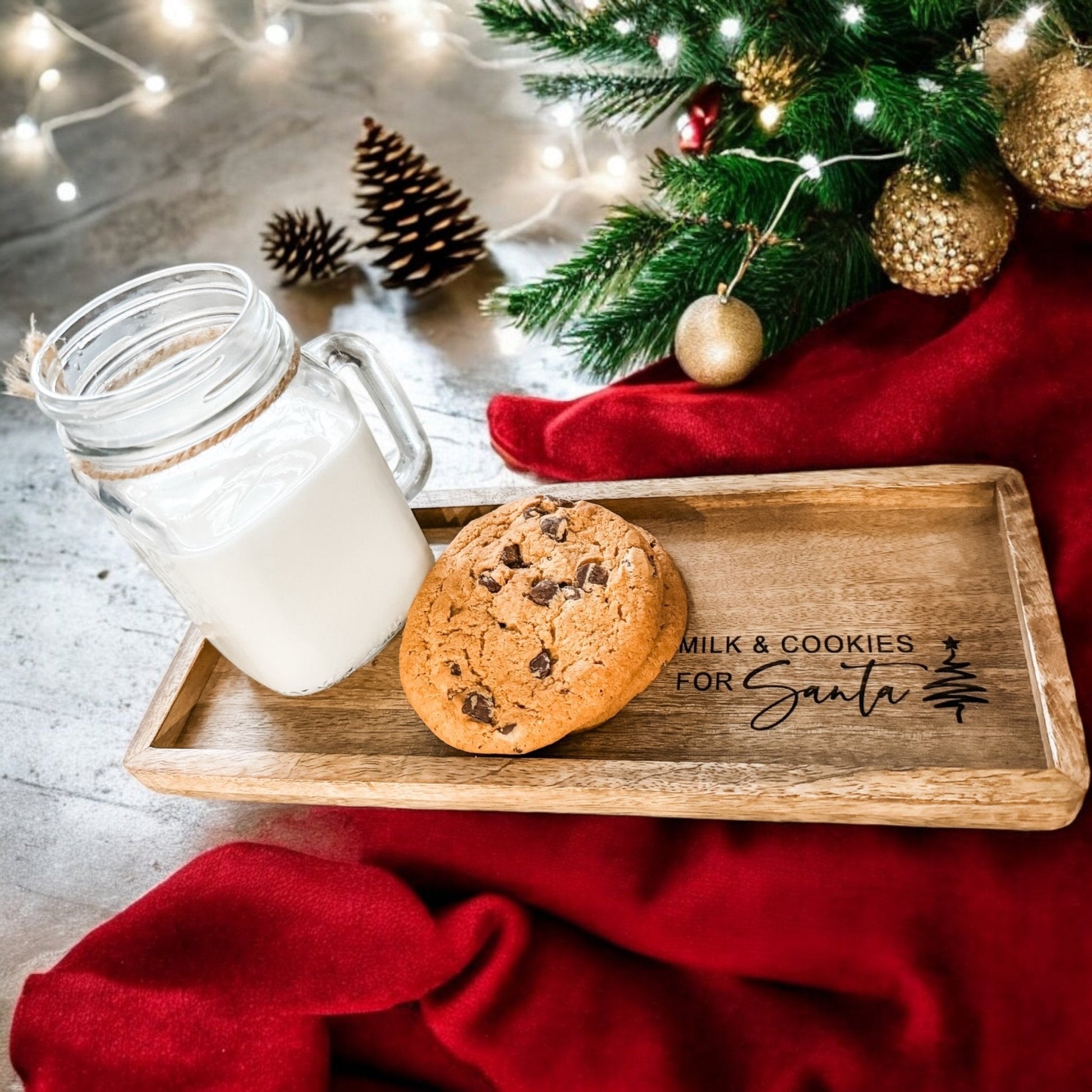 Milk & Cookies for Santa Tray Plate - Embellish My Heart