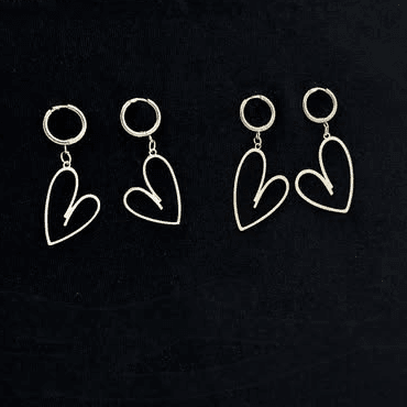 Minimal Heart Huggie Earrings - Embellish My Heart