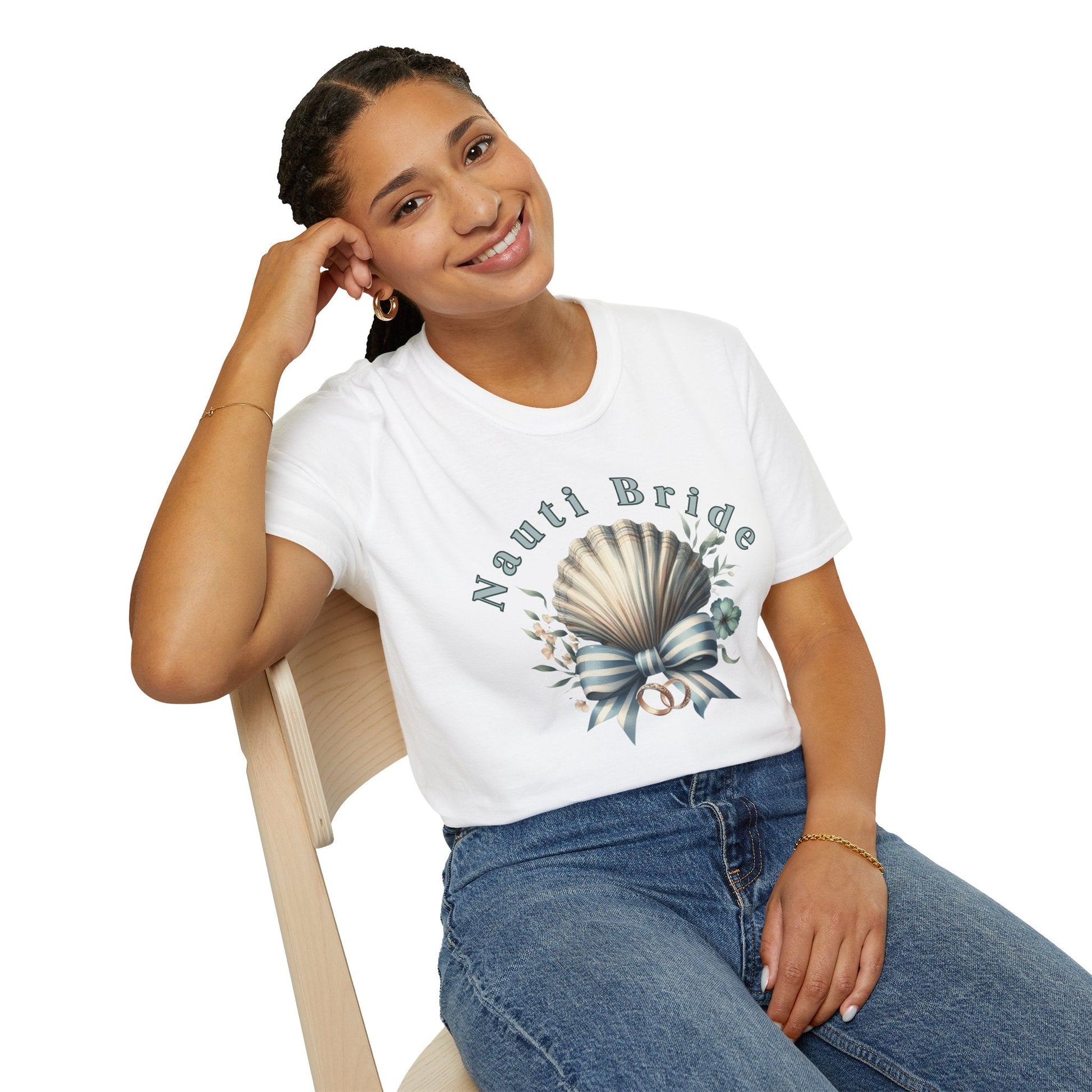 Nauti Bride Unisex T-Shirt - Perfect for Beach Weddings, Bachelorette Parties, Nautical Themes, Bridal Showers, Summer Events - Embellish My Heart