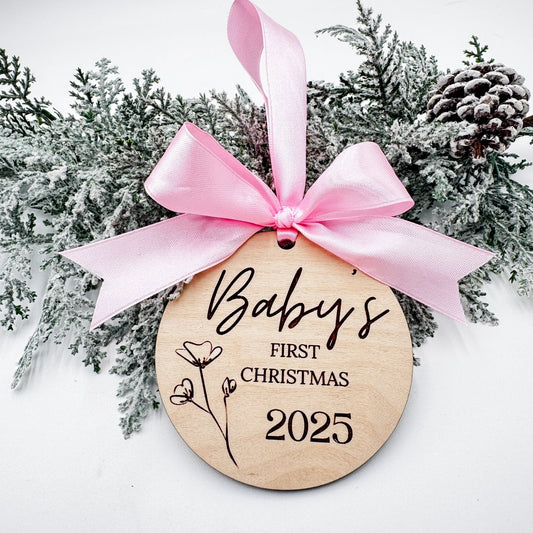 Personalized Baby’s First Christmas Ornament – 2025 - Embellish My Heart