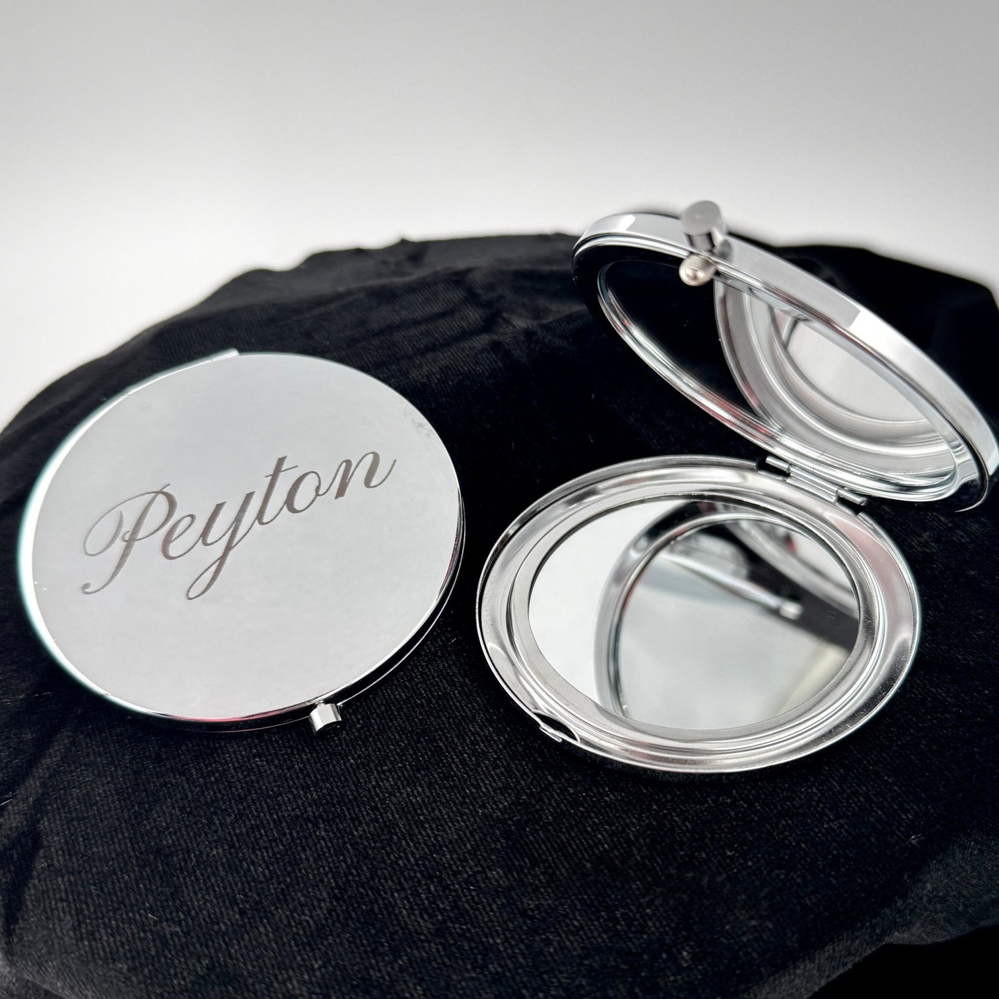 Personalized Compact Mirror | Custom Engraved Mirror | Bridesmaid Gift | Everyday Touch - Up Mirror - Embellish My Heart