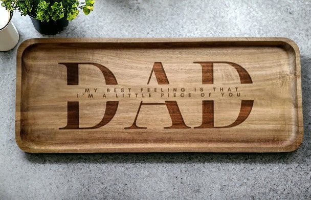 Personalized Empty your Pockets Daddy Engraved Catch All Tray, Father's Day Gift, Birthday, Custom Tray for Dad - Embellish My Heart