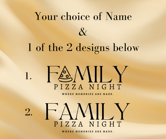 Personalized Family Pizza Night Board Set | Custom Engraved 12x16 Wood Serving Board with Utensils | Gift Ready - Embellish My Heart