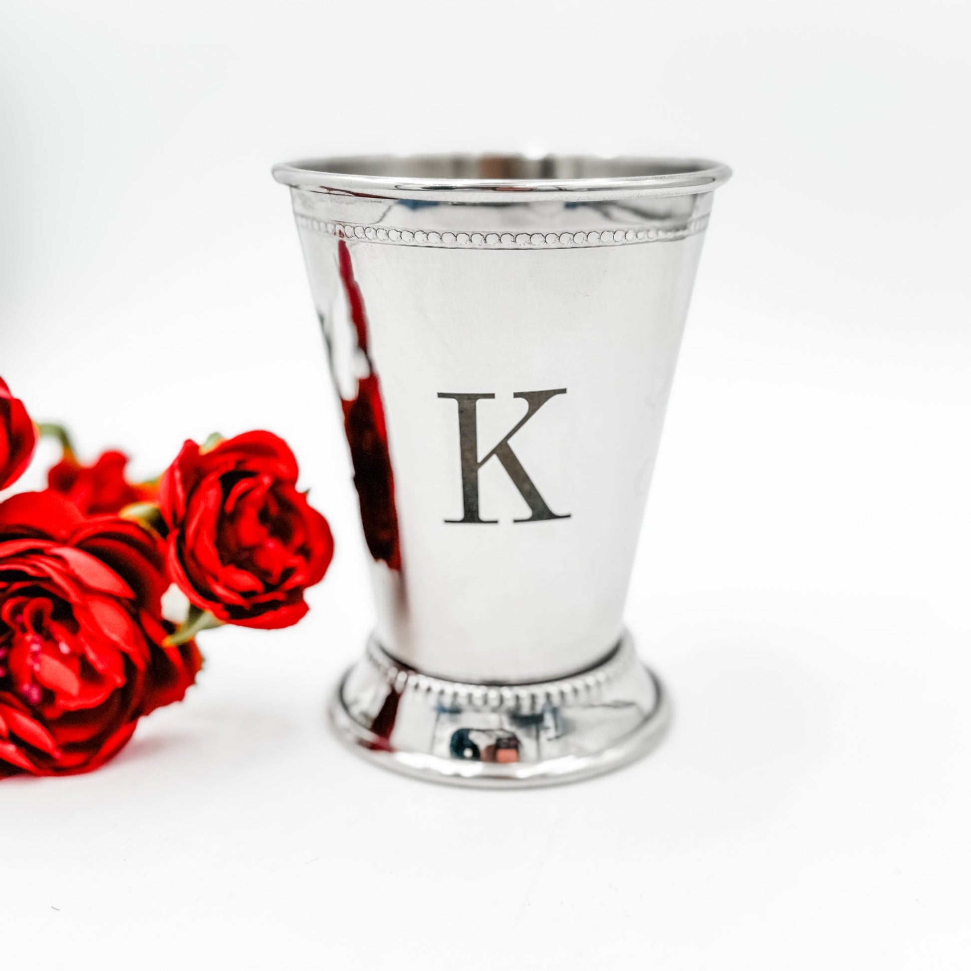 Personalized Initial Silver Cocktail Cup | Custom Engraved Gift - Embellish My Heart