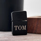 Personalized Lighter | Custom Engraved Lighter | Matte Black Lighter in Black Tin - Embellish My Heart