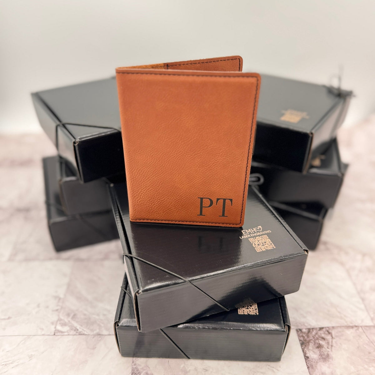 Personalized Passport Holder | Custom Travel Wallet with Initials | Travel Gift for Couples, Honeymoon, Client Gifts & Travel Agents - Embellish My Heart