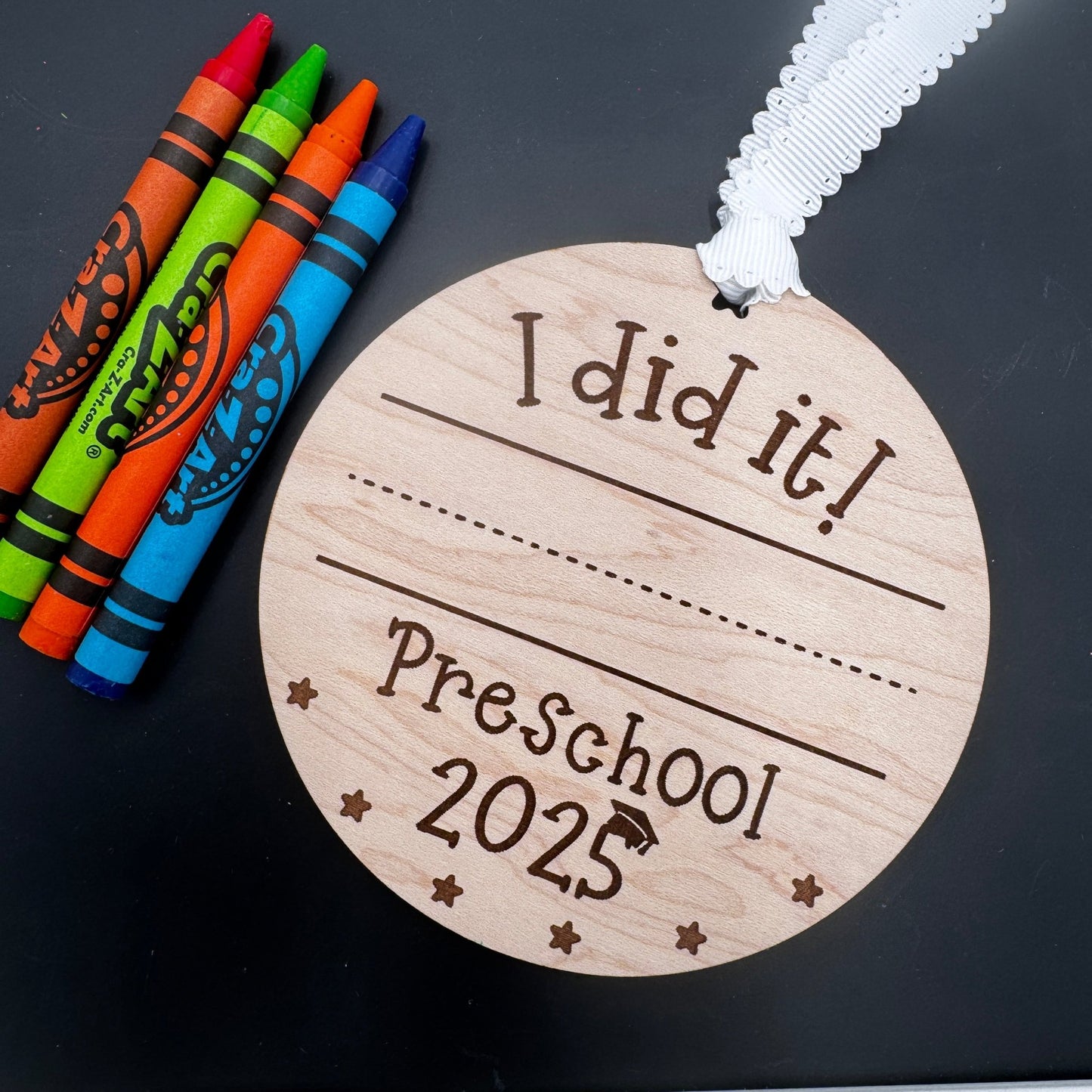 Personalized Preschool & Kindergarten Graduation Keepsake Ornaments - Customizable with School Name or Logo - Embellish My Heart