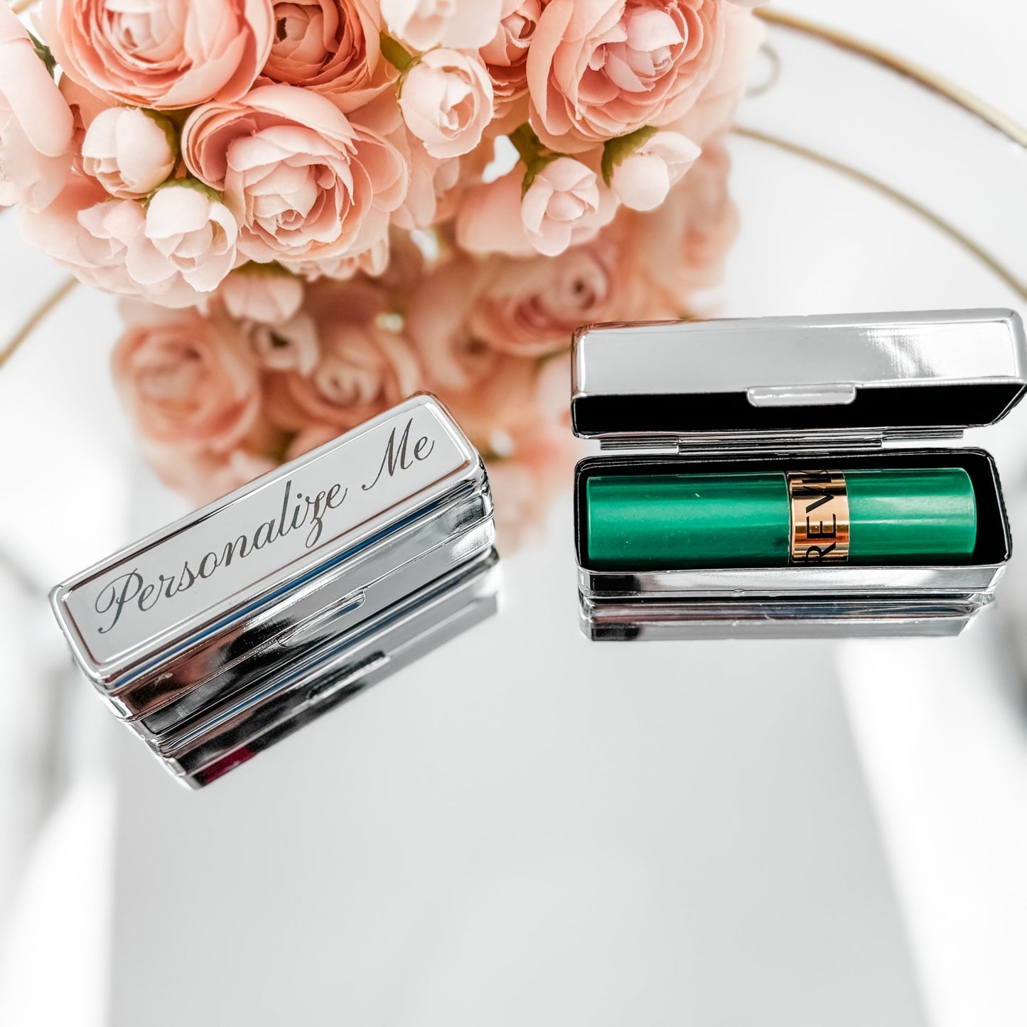 Personalized Stainless Steel Lipstick Case Custom Engraved Lipstick Holder Gift - Embellish My Heart