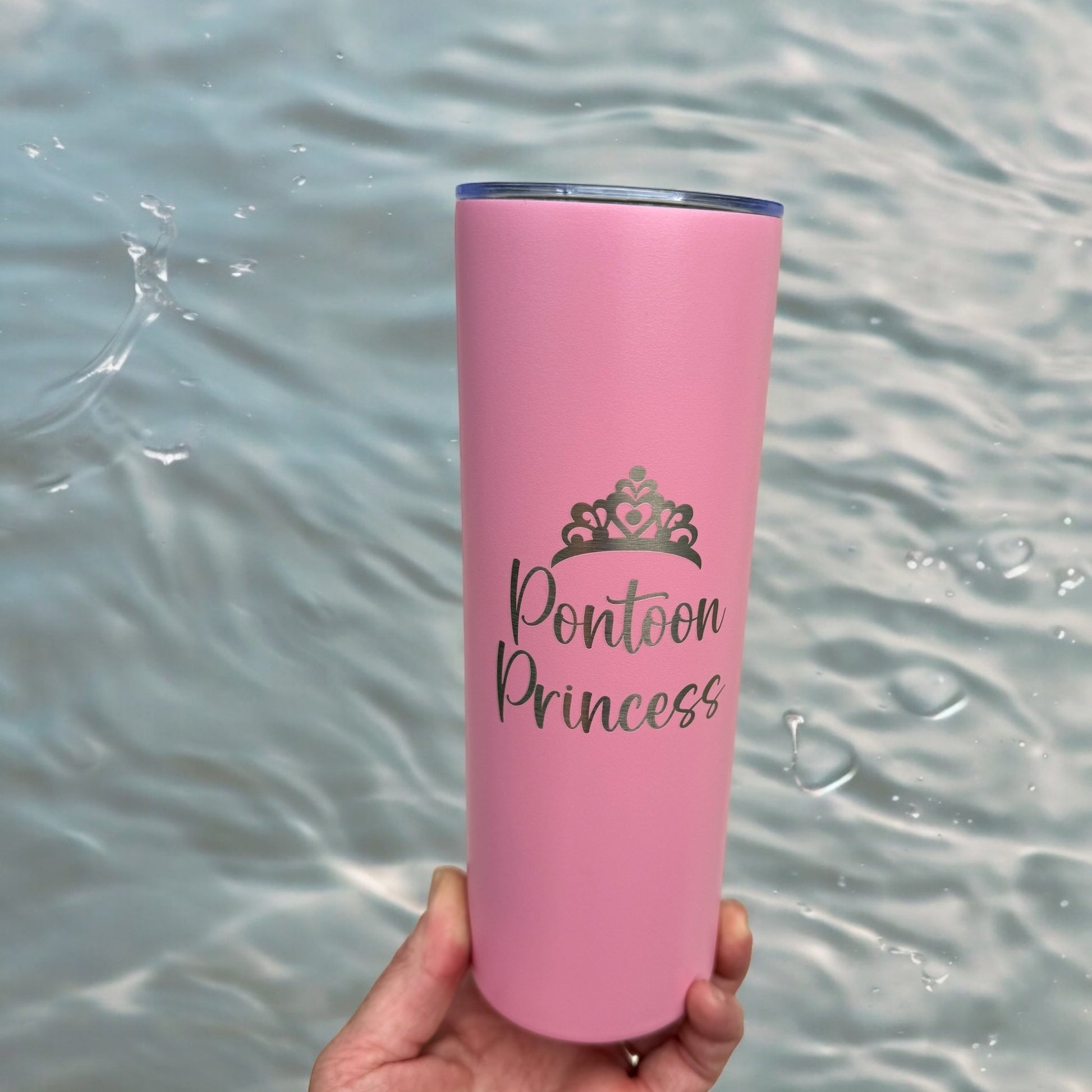 Pontoon Princess Slim Tumbler Cup - Embellish My Heart