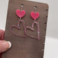 Open Heart Dangle Earring