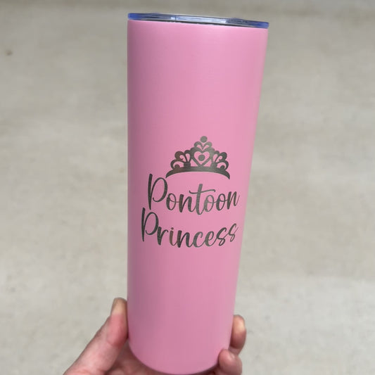 Pontoon Princess Slim Tumbler Cup