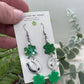 Bling Me Luck St. Patrick's Day Shamrock Horseshoe Dangle Earrings