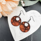 Pumpkin Circle Leather Earrings - Embellish My Heart
