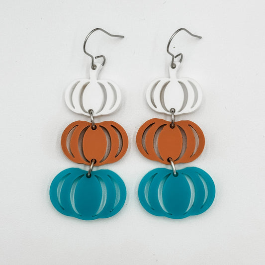 Pumpkin Stack Dangle Earrings - Embellish My Heart