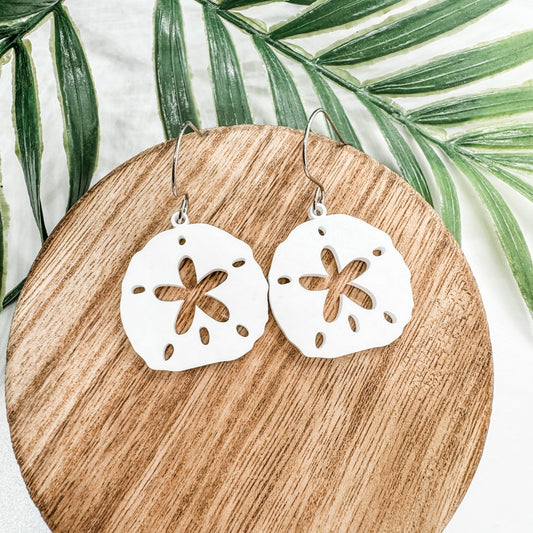 Sand Dollar Beach Summer Dangle Earrings - Embellish My Heart