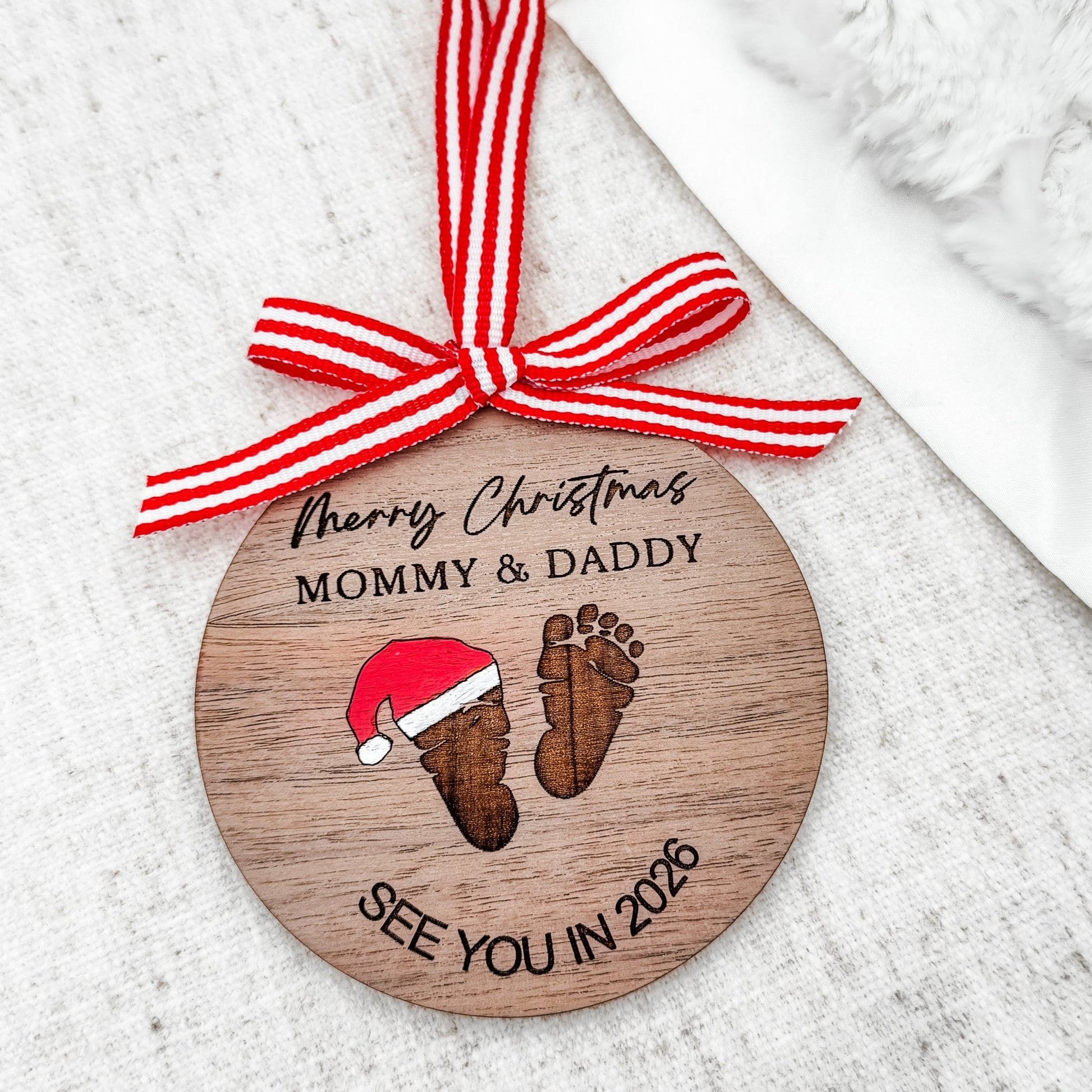 See you in 2026 Mommy and Daddy Christmas Ornament - Pregnancy Announcement - Embellish My Heart