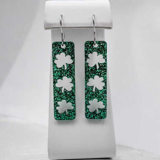 Shamrock Bar St. Patrick's Day Dangle Earrings - Embellish My Heart