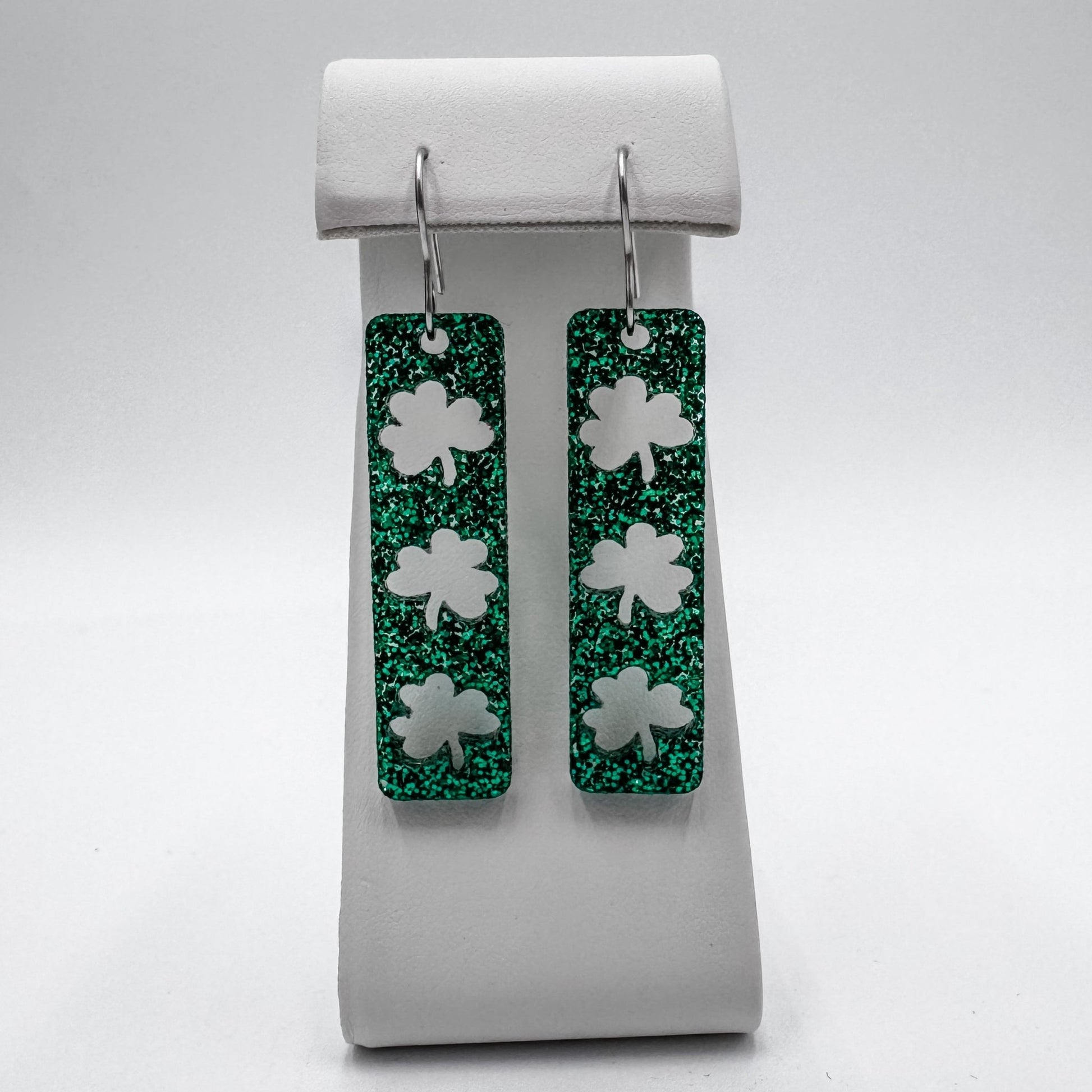 Shamrock Bar St. Patrick's Day Dangle Earrings - Embellish My Heart