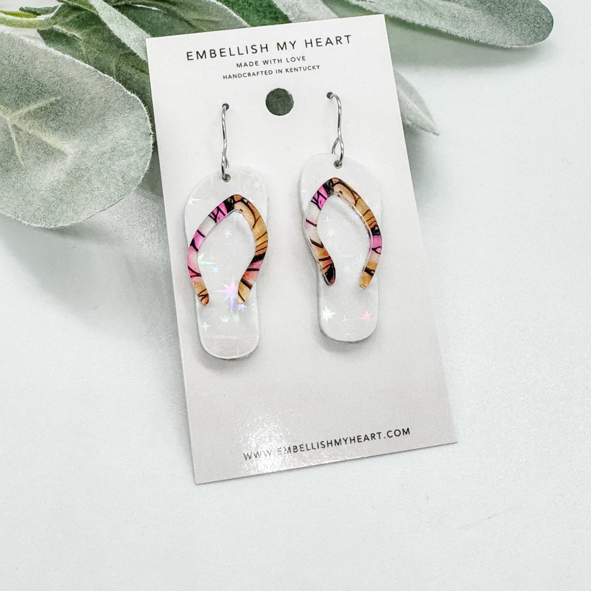 Sunny Day Flip Flop Earrings - Embellish My Heart