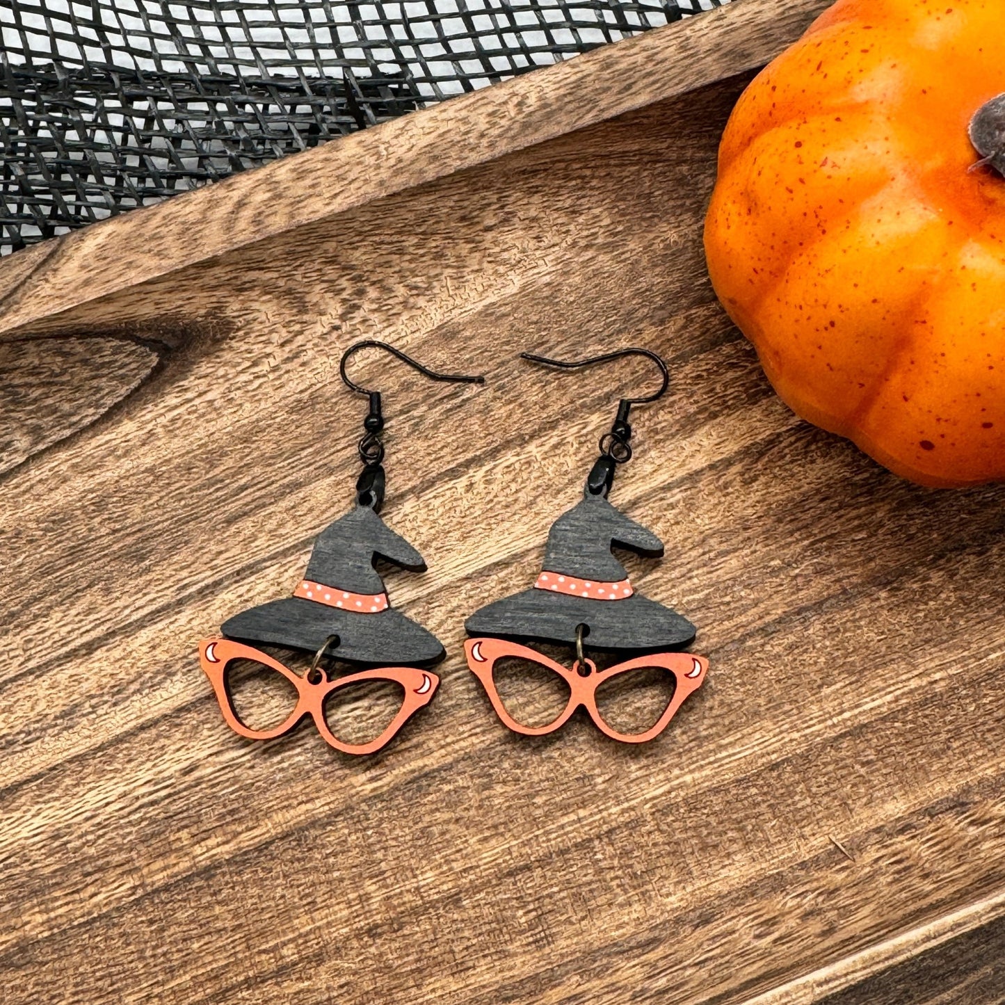 Witch Hat with glasses earrings (Small) - Embellish My Heart