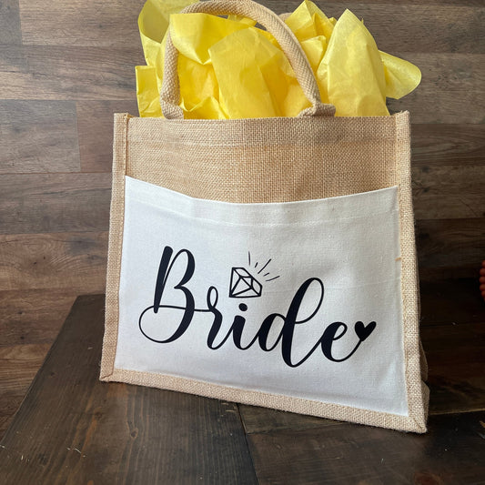 Burlap Tote Bag, Reusable Burlap with Handles - Embellish My Heart