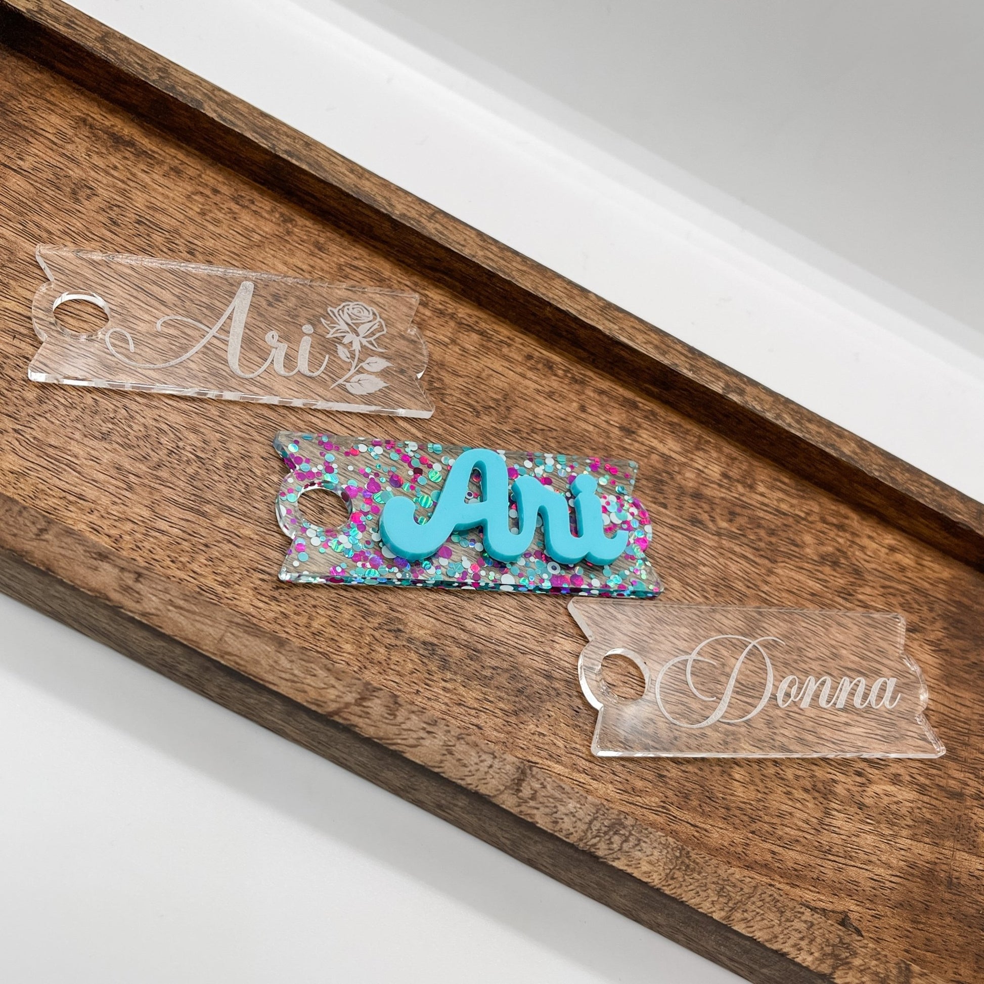 Confetti Dots Tumbler Topper, Personalized Tumbler Name Plate, STAN - Embellish My Heart