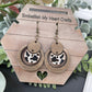 Cow Print Circle Dangle Earrings - Embellish My Heart