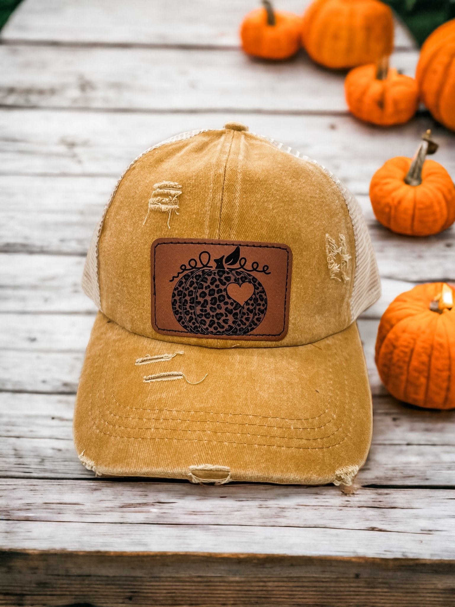 Custom Patch Trucker Distressed Hat - Embellish My Heart