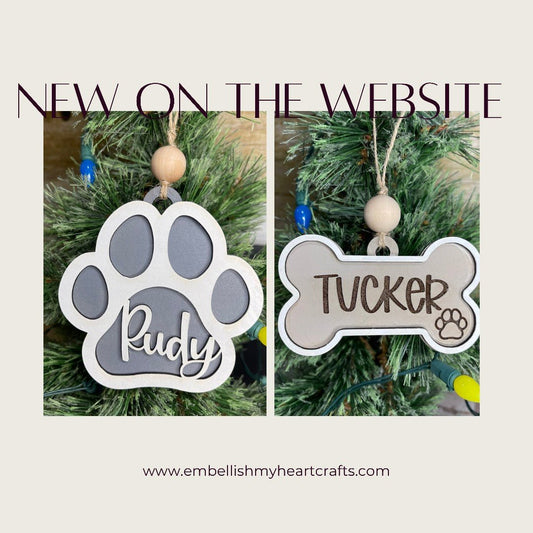 Dog Cat personalized ornament ornaments Christmas pet - Embellish My Heart Crafts