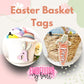 Easter Basket Tags, Name Tag, Easter, Kids, Easter, Basket Tags, Carrot, Rabbit Ears, Basket Charm - Embellish My Heart