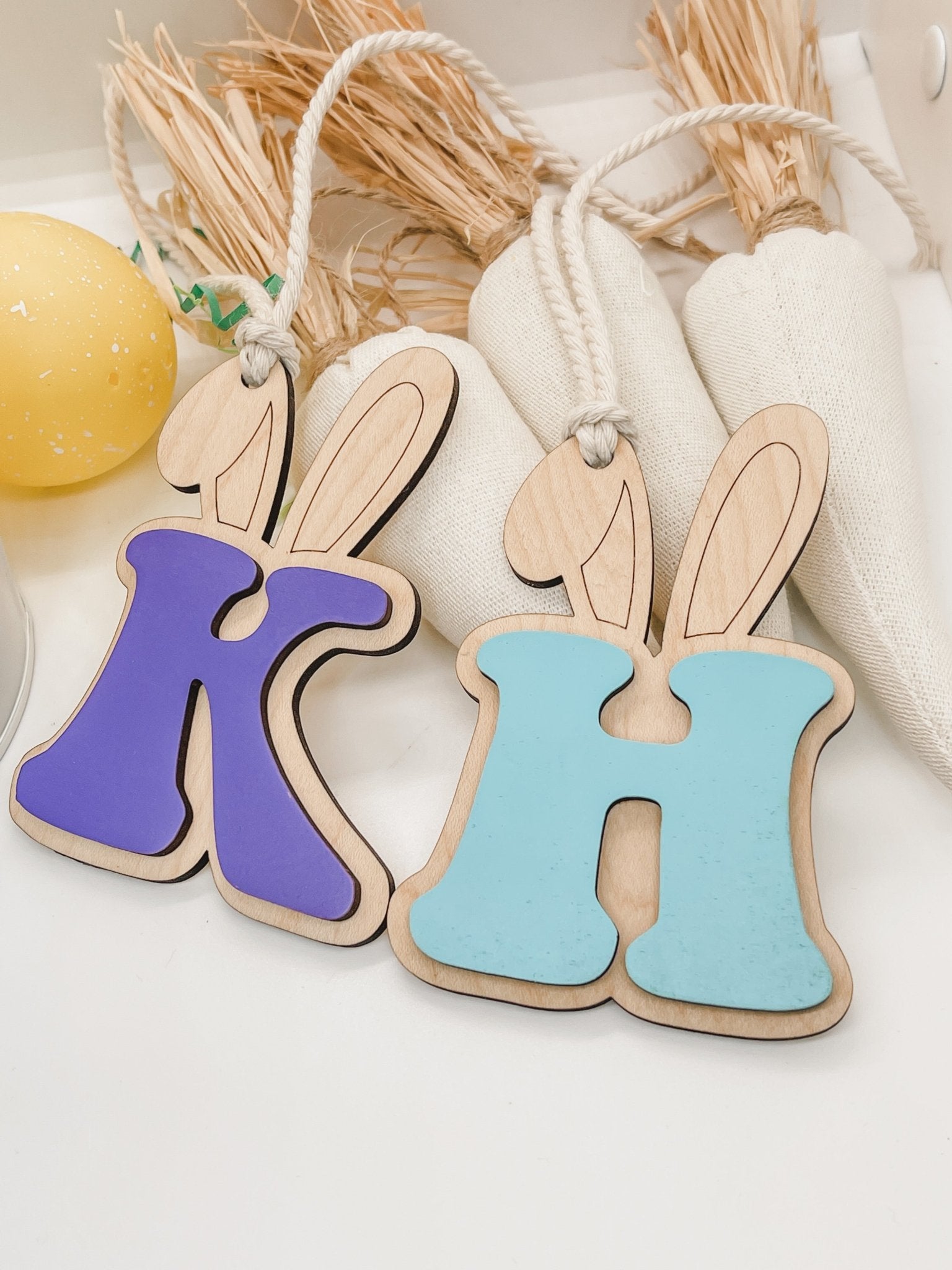 Easter Basket Tags, Name Tag, Easter, Kids, Easter, Basket Tags, Carrot, Rabbit Ears, Basket Charm - Embellish My Heart