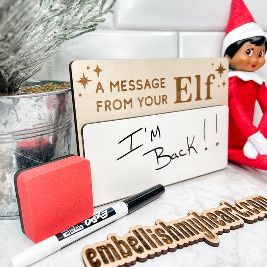 Elf Message Board, Dry Erase - Embellish My Heart