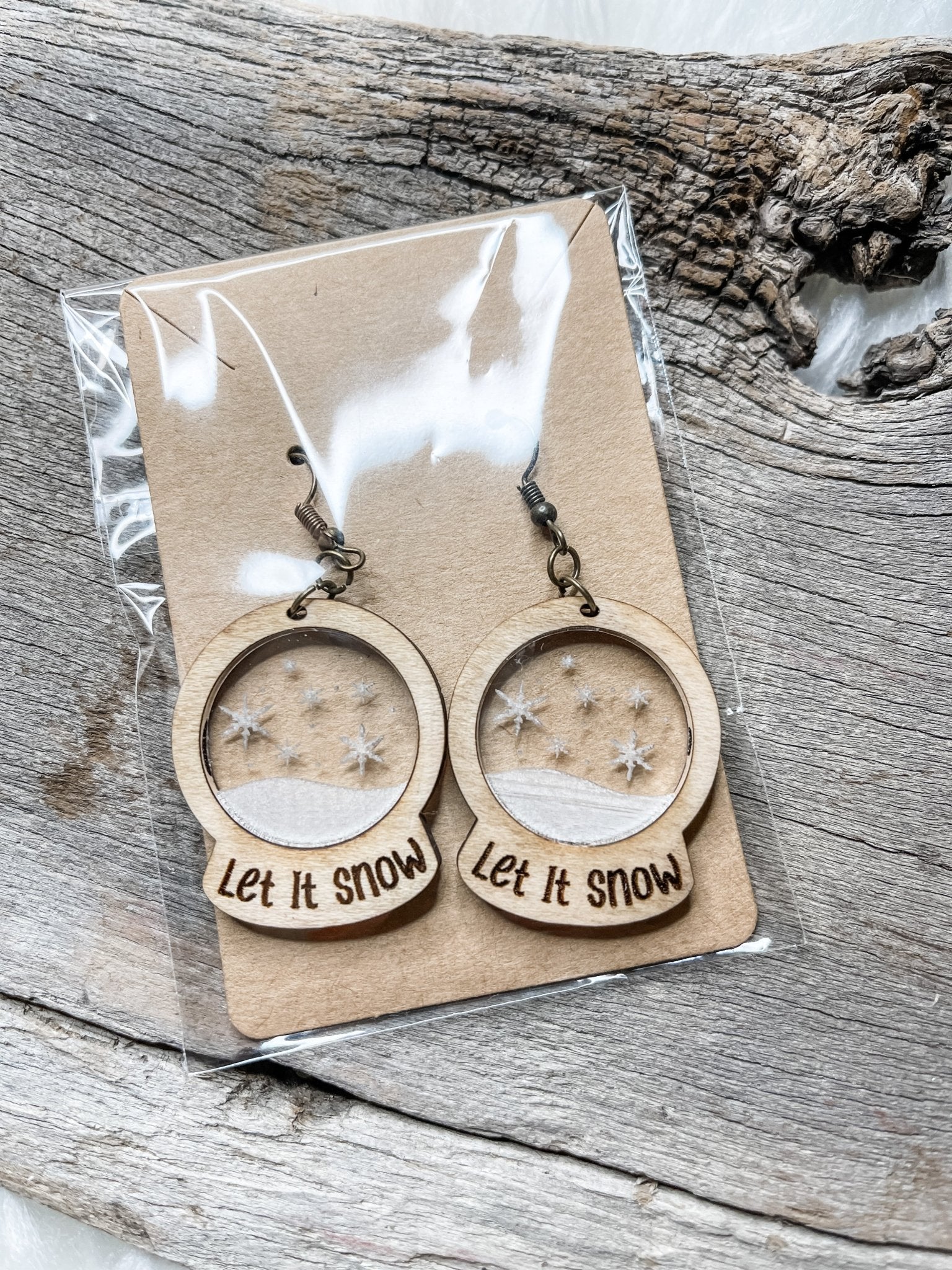 Holiday Snowman Snow Globe | Snow globe Earrings | Winter Earrings | Snowflake Jewelry | Snow Earrings | Winter Jewelry - Embellish My Heart