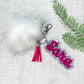 Keychain Pom Pom Tassle Personalized - Embellish My Heart