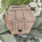 Leopard Print Framed Oblong Bar Dangles - Embellish My Heart