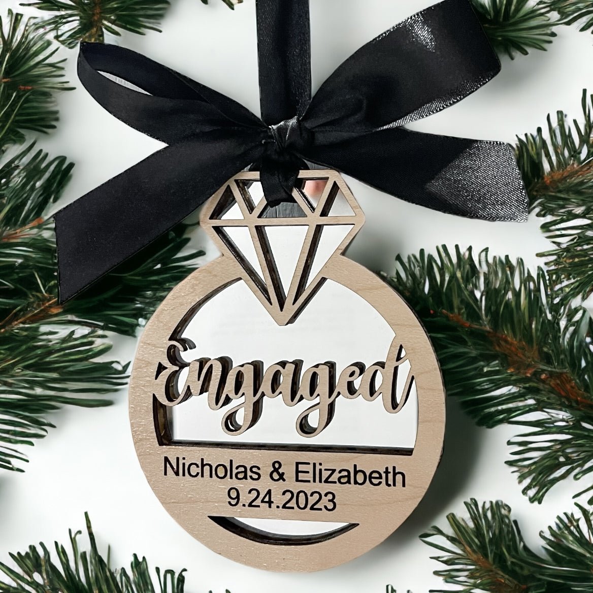 Married, Engaged Christmas Ornament Keepsake - Embellish My Heart
