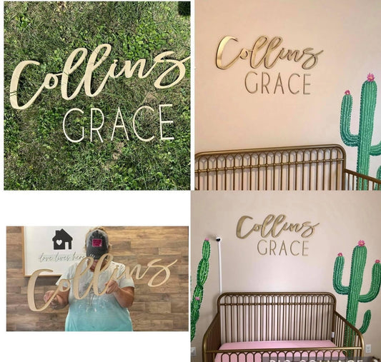 Nursey Name, Wall Decor, Custom Name Cutout - Embellish My Heart