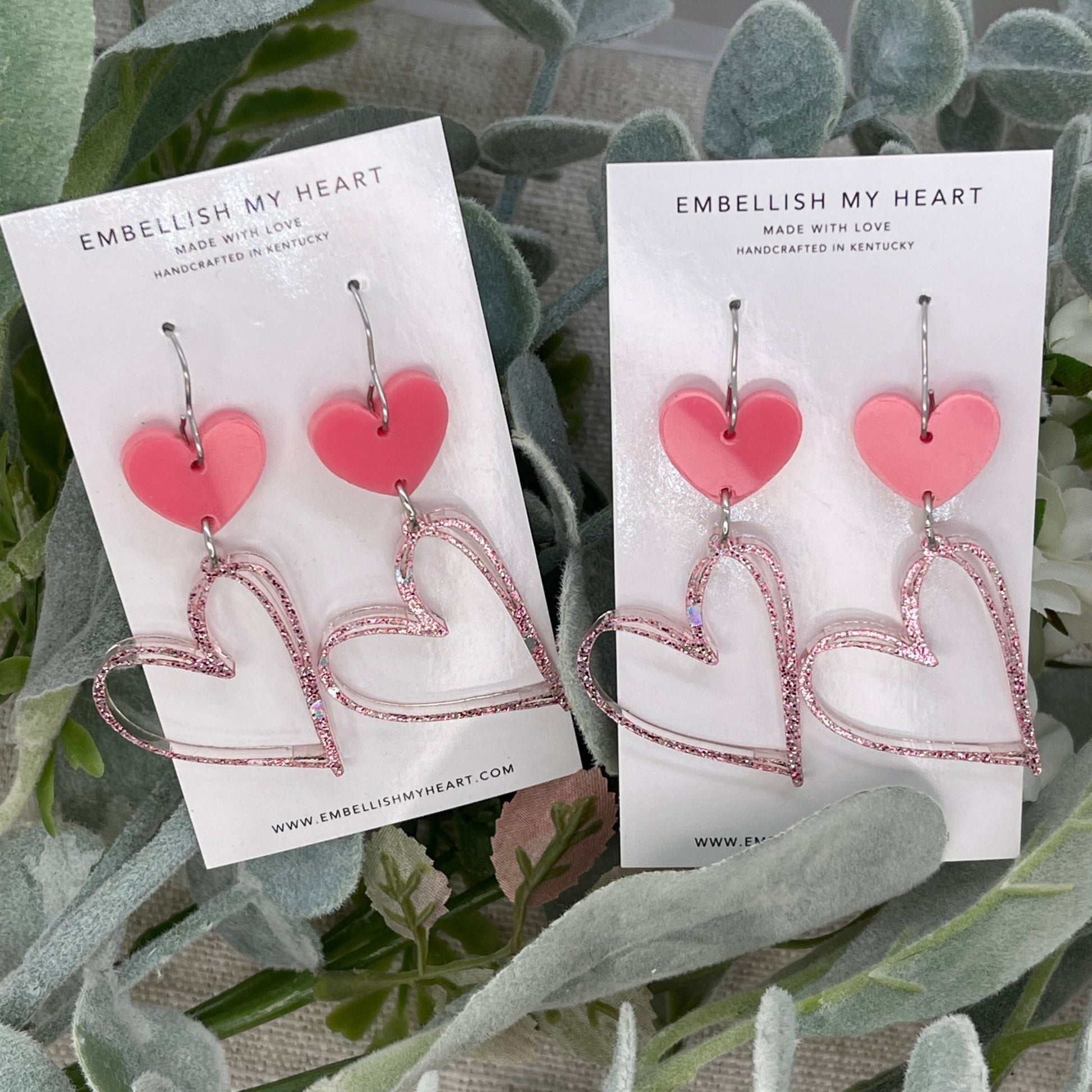 Open Heart Dangle Earring - Embellish My Heart