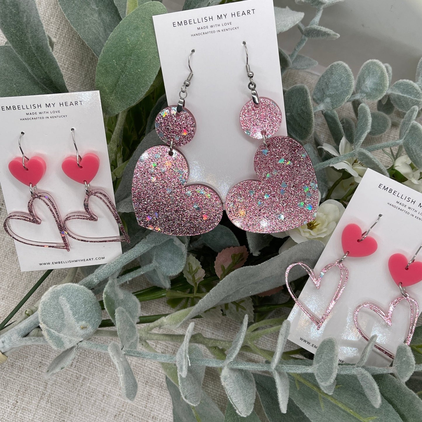 Open Heart Dangle Earring - Embellish My Heart