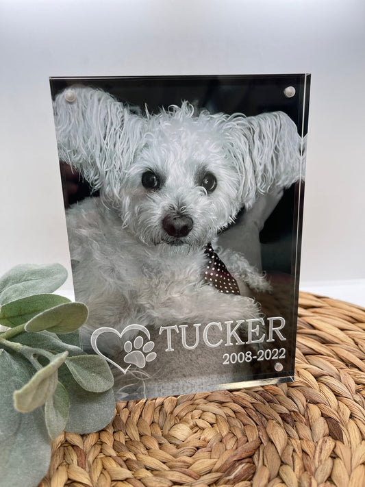 Personalized Acrylic Picture Frame 5x7 - Embellish My Heart