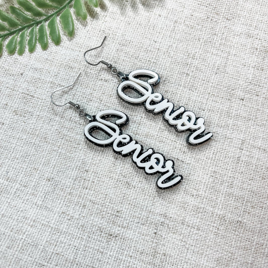 Senior dangle earrings - Embellish My Heart