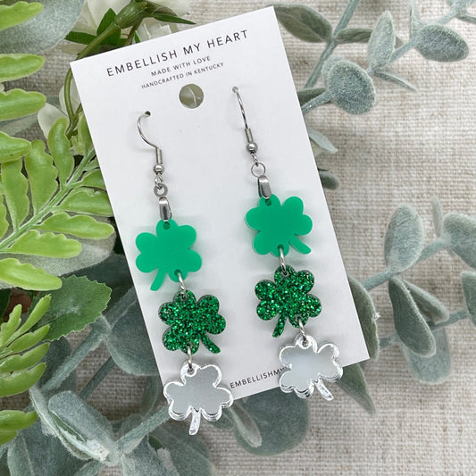 Shamrock Shake Dangle Earrings - Embellish My Heart