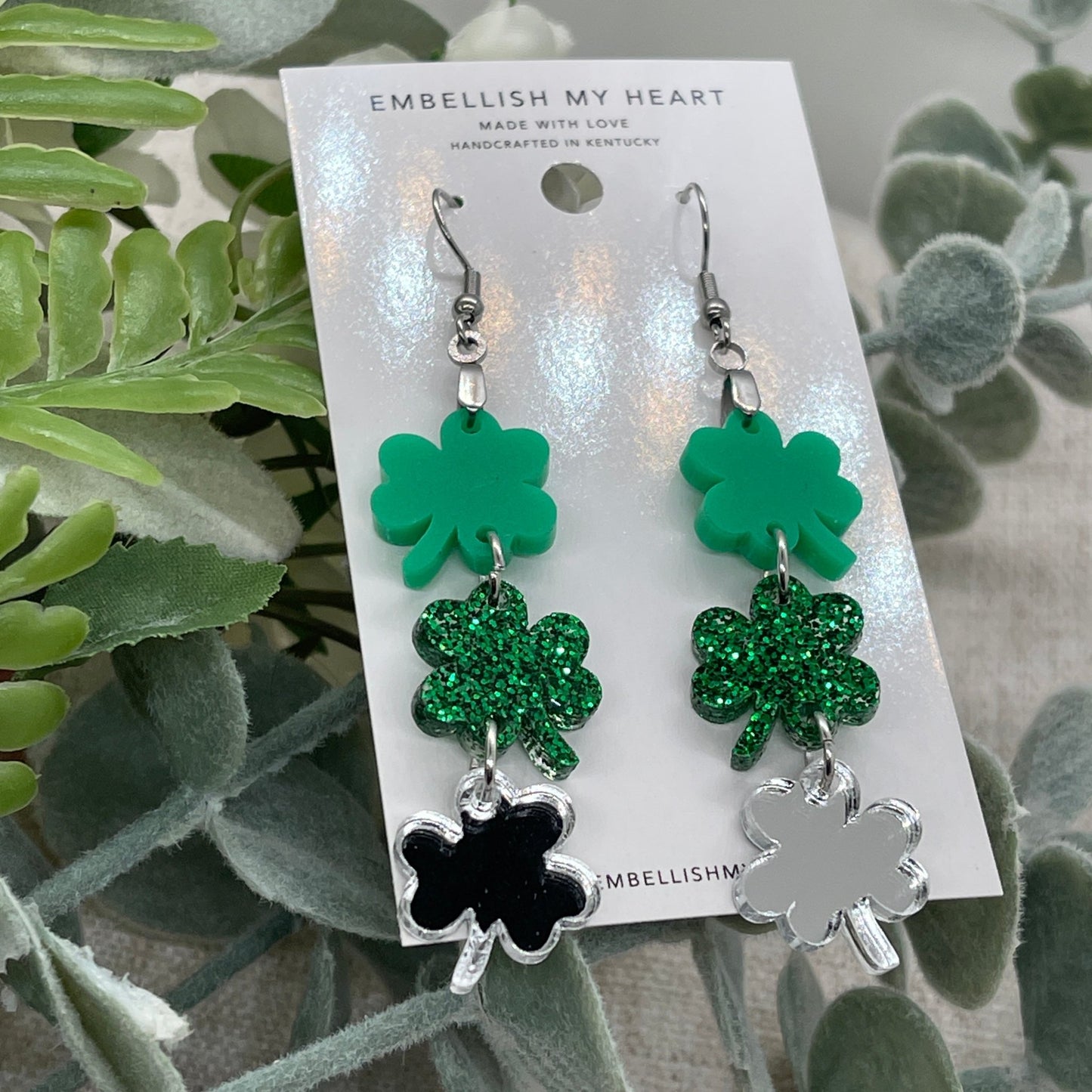 Shamrock Shake Dangle Earrings - Embellish My Heart