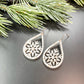 Snowflake Teardrop Acrylic Dangle Earrings - Embellish My Heart