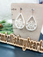 Snowflake Teardrop Acrylic Dangle Earrings - Embellish My Heart